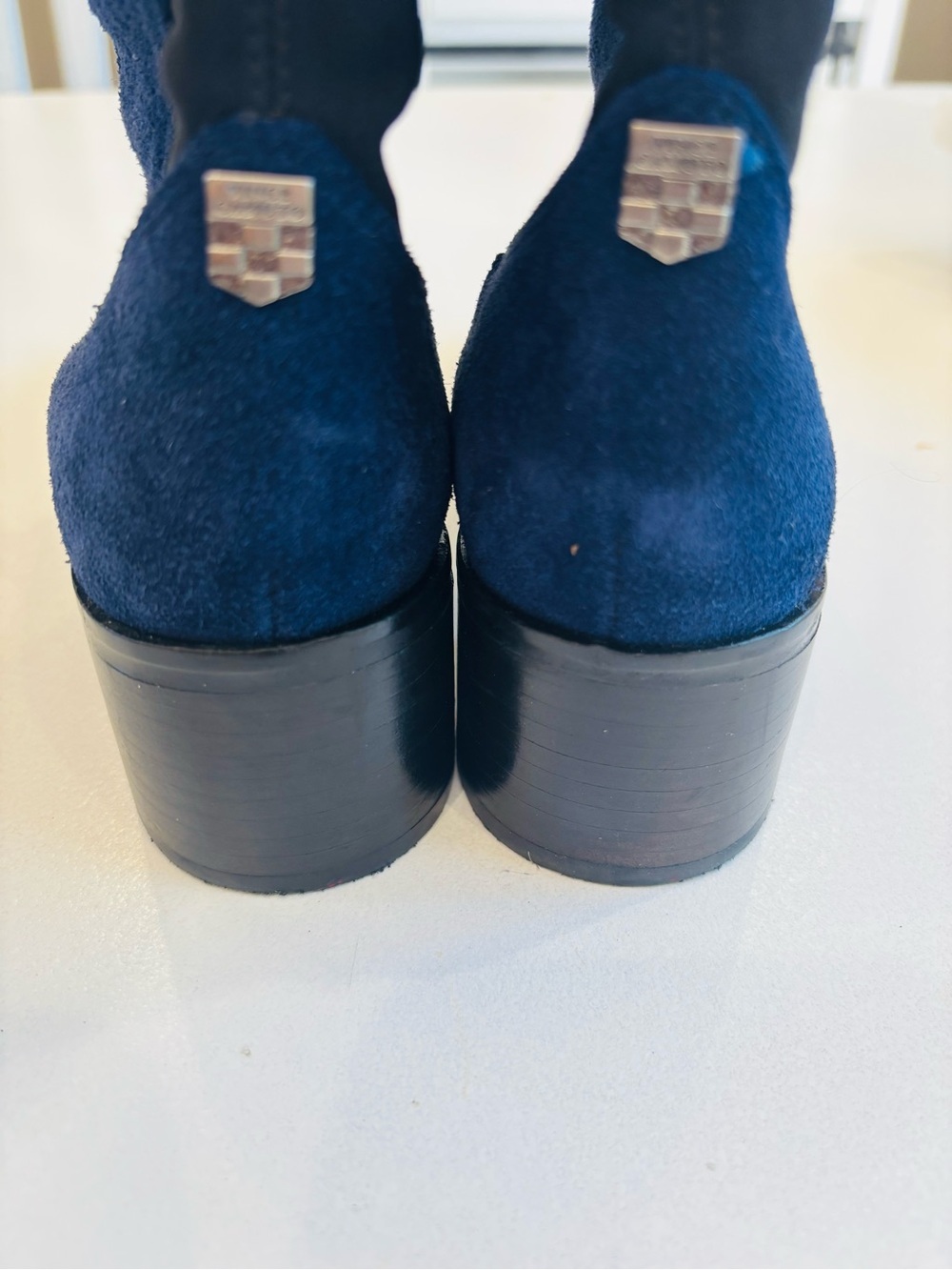 Vince Camuto Tall Leather Suede Over-the-Knee Boots in Deep Teal Blue size 7 - Picture 8 of 13